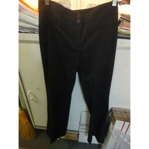 Etcetera womens‎ size 4 black animal print very stylish  pants slacks
